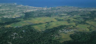 Aerial view of campus